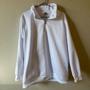 White Quarter Zip Sweatshirt